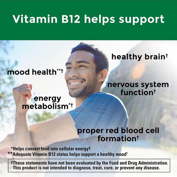 Nature Made Energy Vitamin B12 1000 mcg, Cherry & Mixed Berry Flavored Gummy Vitamins, 80 CT