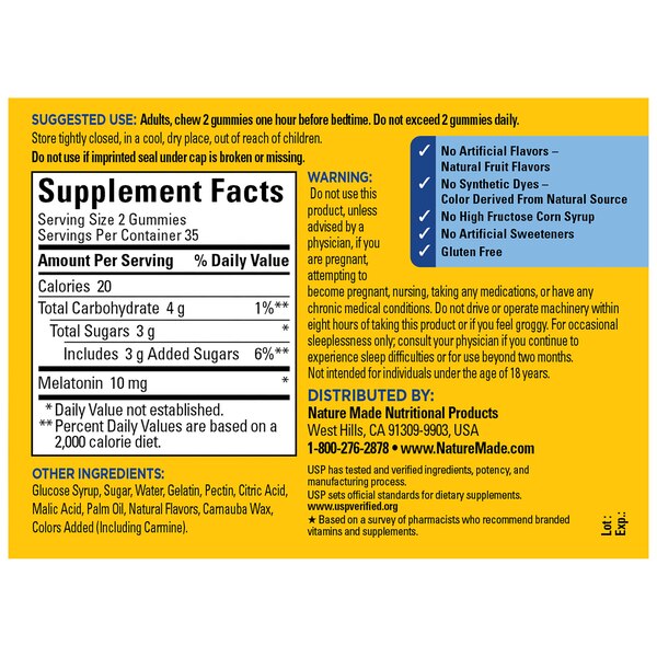 Nature Made Melatonin 10mg Gummies