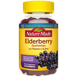 Nature Made Elderberry with Vitamin C and Zinc Gummies, 60 CT