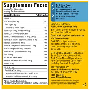 Nature Made Multivitamin for Him + Omega-3 Adult Gummies, 80 CT