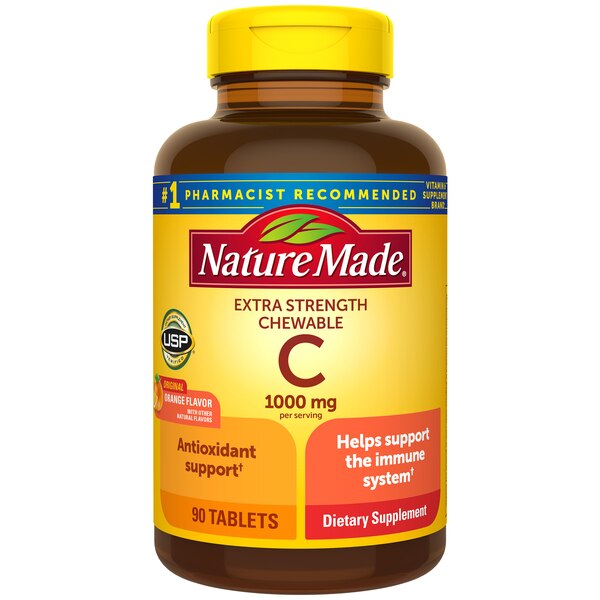 Nature Made Extra Strength Dosage Vitamin C 1000 mg Chewable Tablets, 90 CT