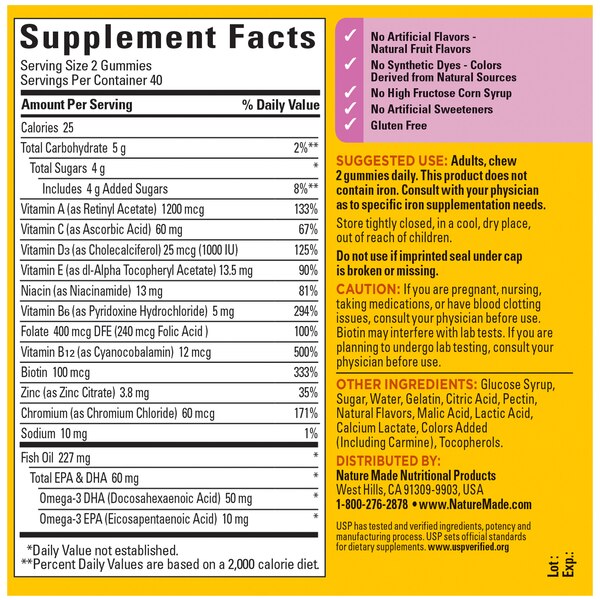 Nature Made Multi For Her Plus Omega-3s Adult Gummies
