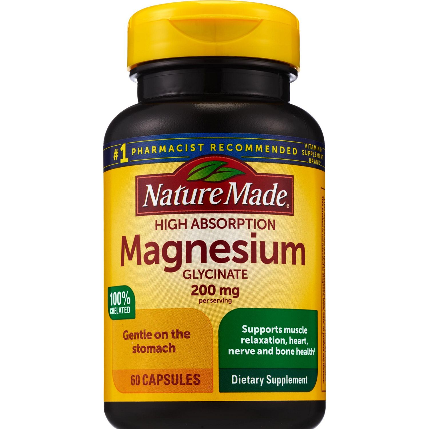 Nature Made Magnesium Glycinate 200 mg Capsules, 60 CT Pick Up In