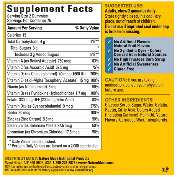 Nature Made Multivitamin for Him Gummies