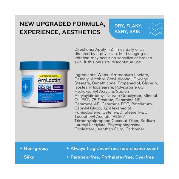 AmLactin Alpha-Hydroxy Therapy Intensive Healing Body Cream, 12.5 OZ