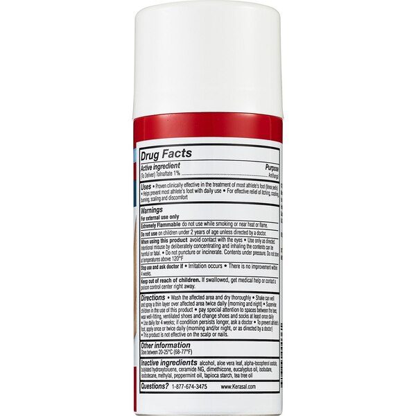 Kerasal 5-In-1 Athlete's Foot Invisible Powder Spray, 2 OZ