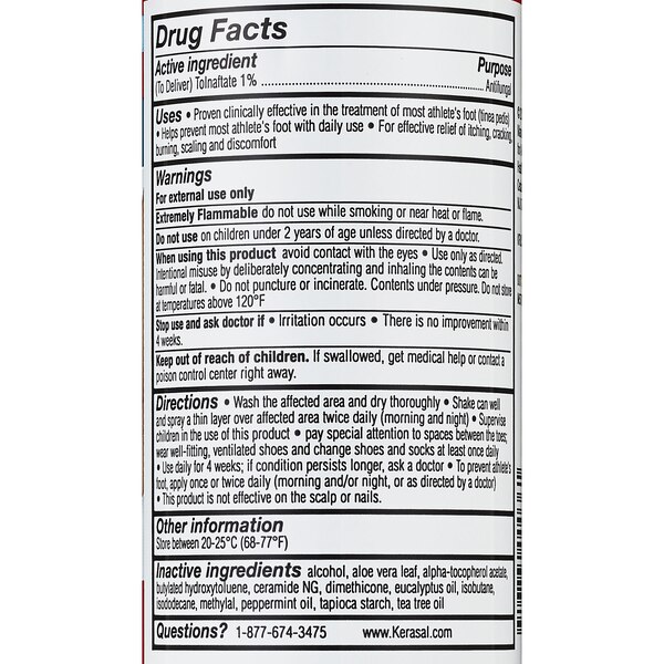 Kerasal 5-In-1 Athlete's Foot Invisible Powder Spray, 2 OZ