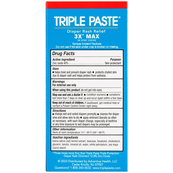 Triple Paste Max Strength Diaper Rash Ointment