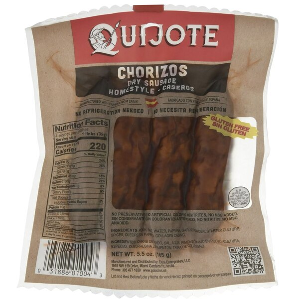 Quijote Homestyle Chorizo, 4 CT, 5.5 OZ