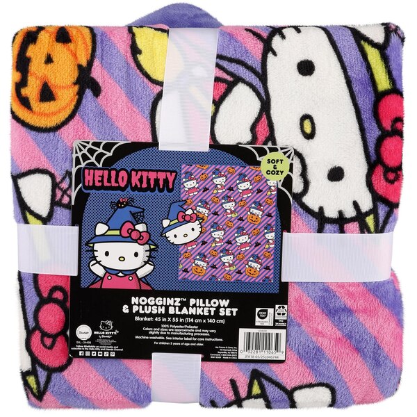Hello Kitty Nogginz Pillow & Plush Blanket Set