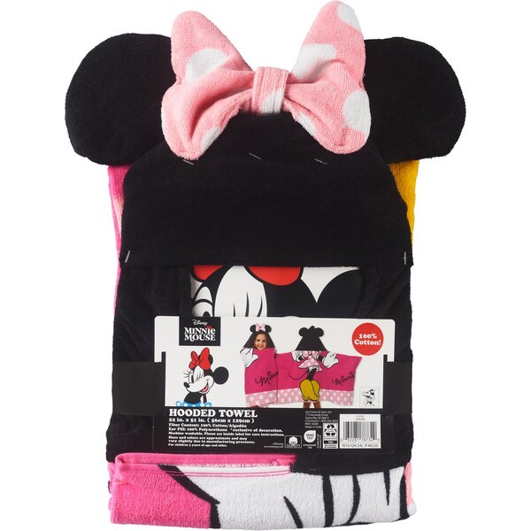 Disney Minnie Mouse Hooded Towel, 22 x 51 in