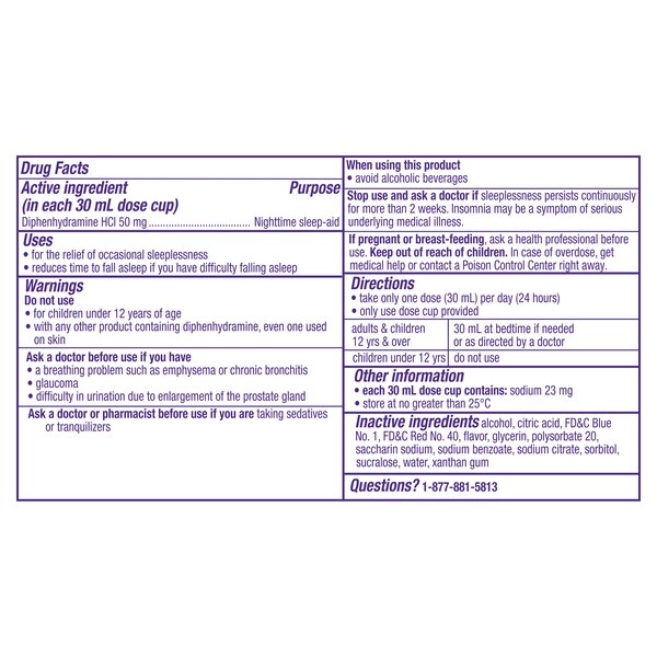 ZzzQuil Nighttime Sleep Aid Liquid, Warming Berry