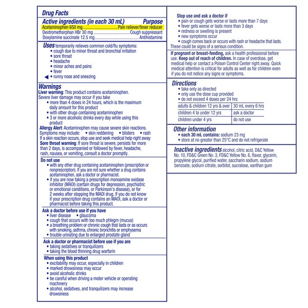 Vicks NyQuil Cold & Flu Relief Liquid, Original Flavor, 12 Fl OZ