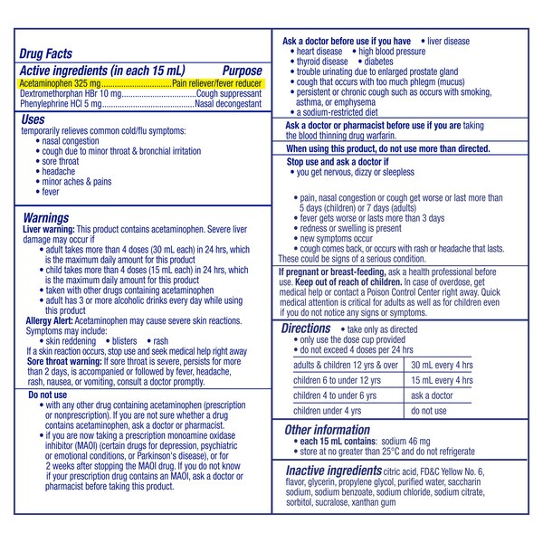 Vicks DayQuil, Non-Drowsy, Daytime Cold & Flu Medicine, 12 OZ