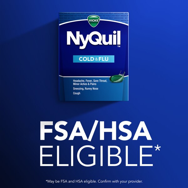 Vicks NyQuil Cold & Flu Relief LiquiCaps, 24 CT