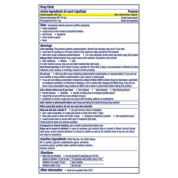 Vicks DayQuil Cold & fl.u Multi-Symptom Relief, 24 CT