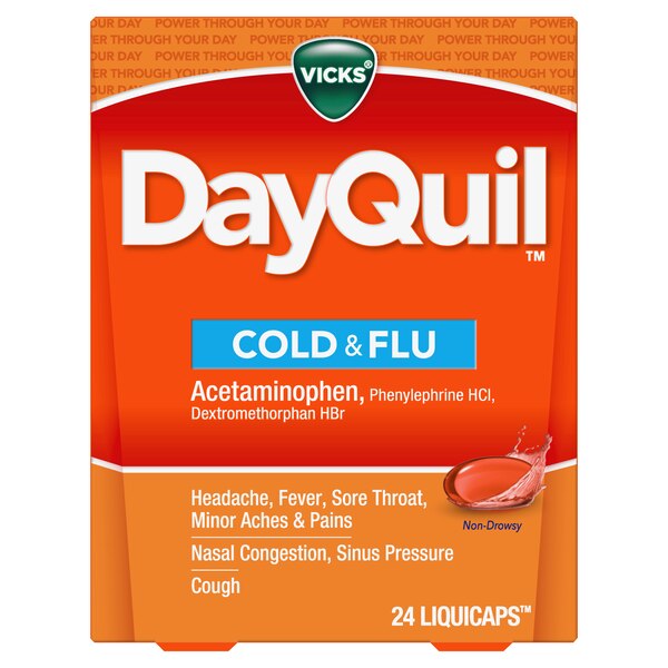 Vicks DayQuil Cold & fl.u Multi-Symptom Relief, 24 CT