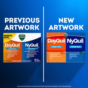 Vicks DayQuil & NyQuil Cough, Cold & Flu Relief LiquiCaps Combo Pack, 48 CT