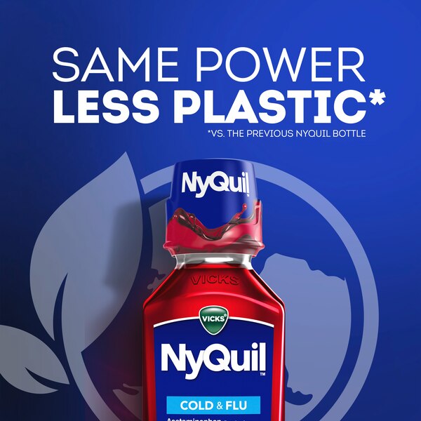 Vicks DayQuil, Non-Drowsy, Daytime Cold & Flu Medicine & NyQuil, Nighttime Multi-Symptom Relief, Cherry Flavor, Liquid Combo Pack 12 OZ Each
