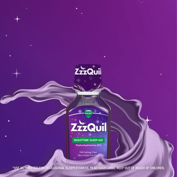 ZzzQuil Nighttime Sleep Aid Liquid, Warming Berry