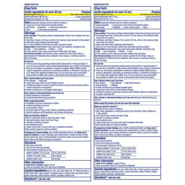 Vicks DayQuil and NyQuil Cold, Flu and Congestion Medicine, 24 fl oz