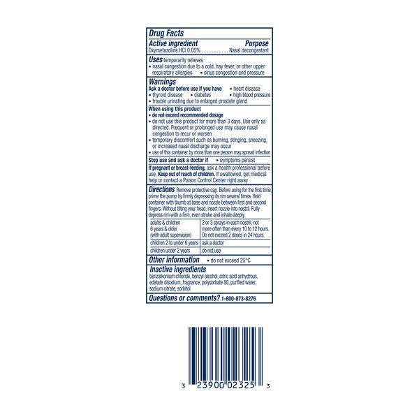 Vicks Sinex Severe 12HR Original Nasal Decongestant, 0.5 OZ