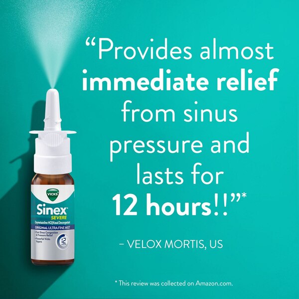 Vicks Sinex Severe 12HR Original Nasal DecongestantTwin Pack, 2 0.5 OZ bottles