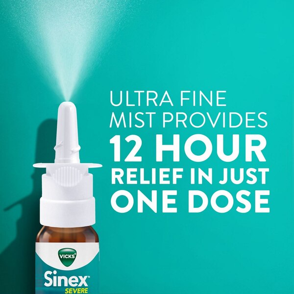 Vicks Sinex Severe 12HR Original Nasal DecongestantTwin Pack, 2 0.5 OZ bottles