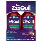 ZzzQuil Nighttime Sleep Aid Liquid, Cherry, 12 FL OZ, thumbnail image