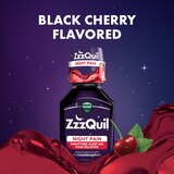 Vicks ZzzQuil Night Pain Liquid, Nighttime Sleep-Aid Pain Reliever, Black Cherry, 2 12 FL OZ, thumbnail image