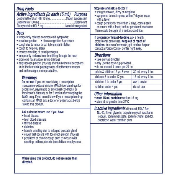 VICKS DayQuil Kids Berry Cold & Cough + Mucus Multi-Symptom Relief, Daytime Relief, 8 FL OZ