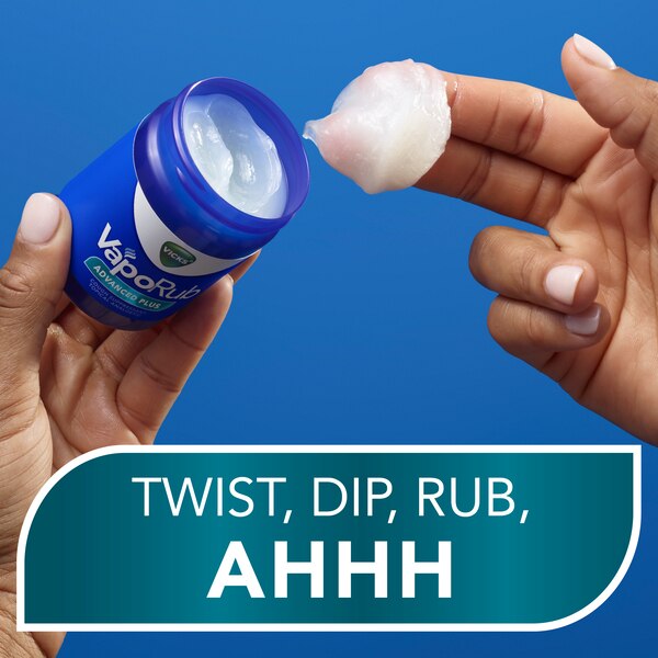 Vicks VapoRub Advanced Plus Cough Suppressant Ointment, 2.82 OZ
