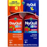 VICKS DayQuil & NyQuil Kids Berry Cold & Cough Medicine Combo Pack, Daytime & Nighttime Relief, 2 8 FL OZ Bottles, thumbnail image