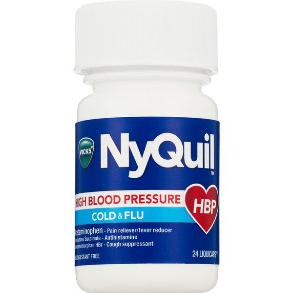 Vicks DayQuil & NyQuil Cold & Flu Liquicaps Combo Pack for High Blood Pressure, 48 CT