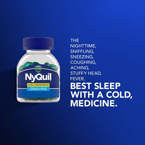 Vicks DayQuil & NyQuil Combo Pack, Ultra Concentrated Cold and Flu Medicine, Daytime & Nighttime LiquiCaps, 96 CT