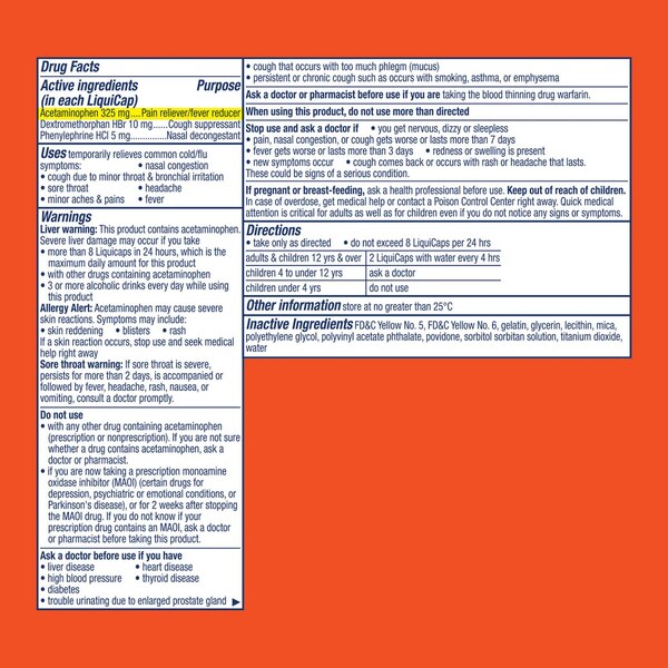 DayQuil Ultra Concentrated Cold and Flu LiquiCaps, 48 CT
