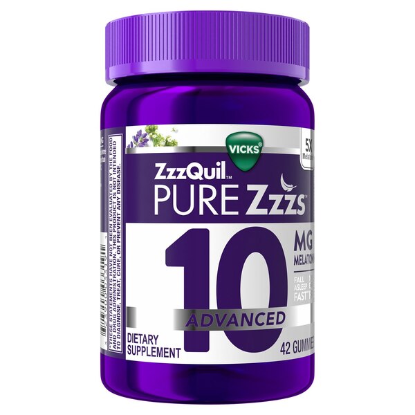 ZzzQuil Pure Zzzs Advanced 10mg Melatonin Gummies, 42 CT