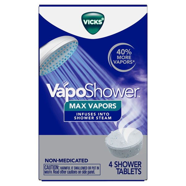 Vicks VapoShower Max Shower Tablets, 4 CT