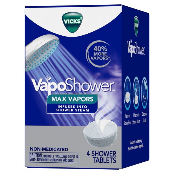 Vicks VapoShower Max Shower Tablets, 4 CT