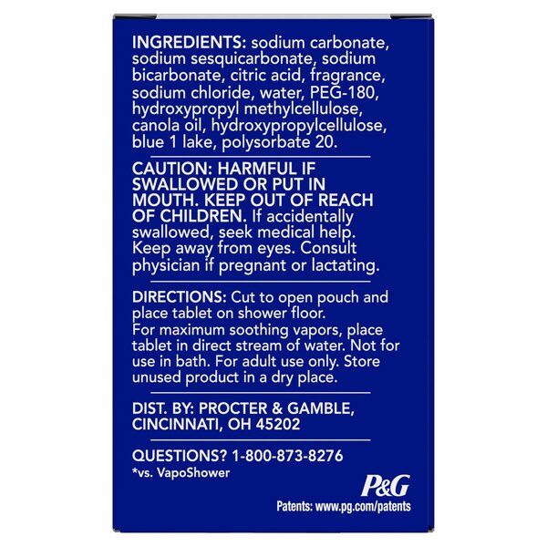 Vicks VapoShower Max Shower Tablets, 4 CT