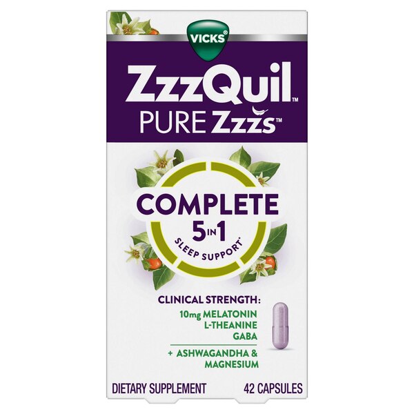 Vicks Pure Zzzs Complete Sleep Capsules, 42 CT