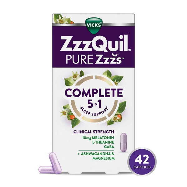Vicks Pure Zzzs Complete Sleep Capsules, 42 CT