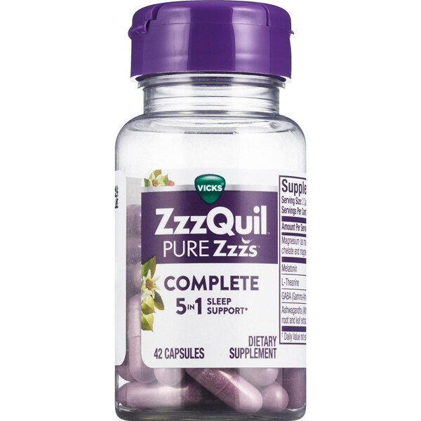 Vicks Pure Zzzs Complete Sleep Capsules, 42 CT