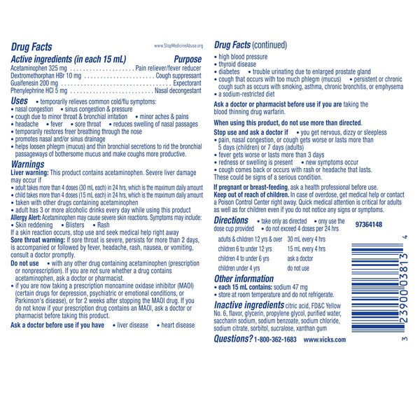 Vicks DayQuil Severe Cold & Flu Relief Liquid