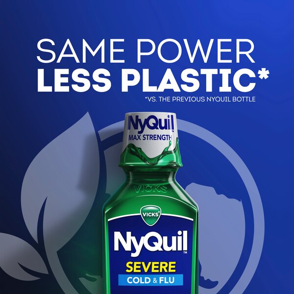 Vicks NyQuil Severe Cough Cold and Flu Nighttime Relief Liquid, 12 OZ