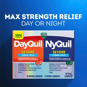 DayQuil and NyQuil SEVERE Cold and Flu Relief LiquiCaps Combo Pack, 24 CT