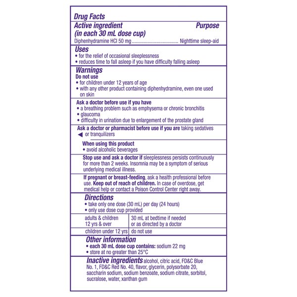 ZzzQuil Nighttime Sleep Aid Liquid, Calming Vanilla Cherry, 12 FL OZ