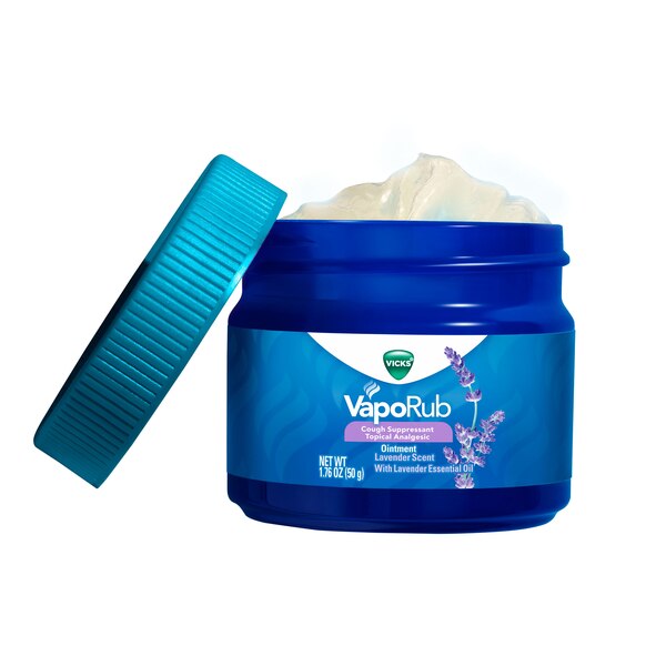 Vicks VapoRub Cough Suppressant Ointment, Lavender, 1.76 OZ