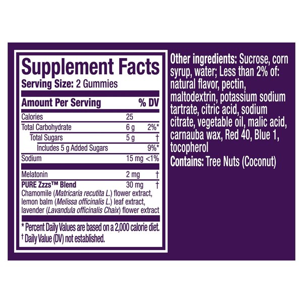 Pure Zzzs Melatonin + Chamomile & Lavender Gummies