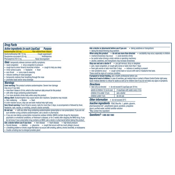 Vicks NyQuil Severe Cold & Flu LiquiCaps, 24 CT